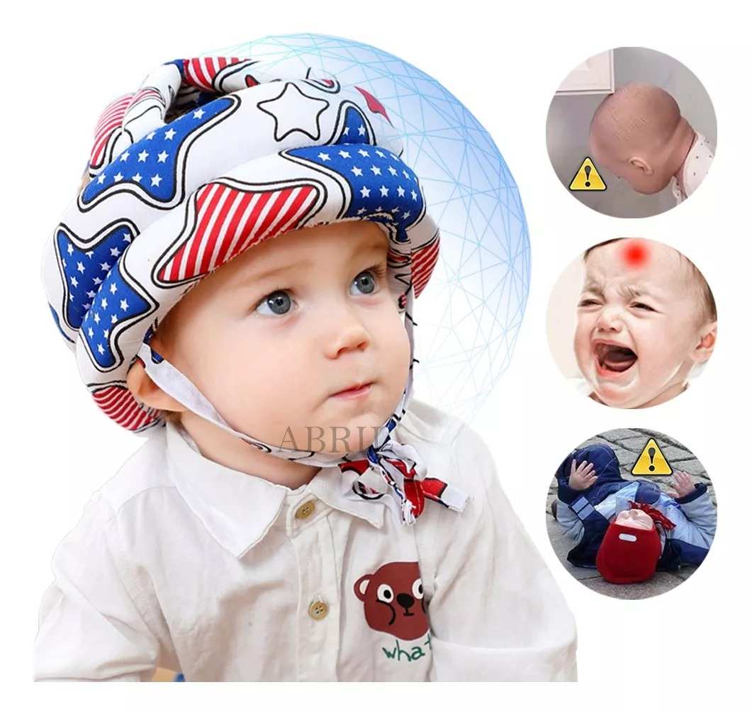 Casco Protector Anti Golpes Acolchado Bebes Gorro Segur Gianpa Variedades