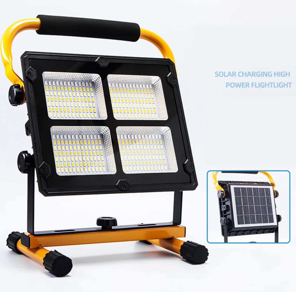 Foco Proyector Led Recargable Portátil Trabajo Solar - Gianpa Variedades