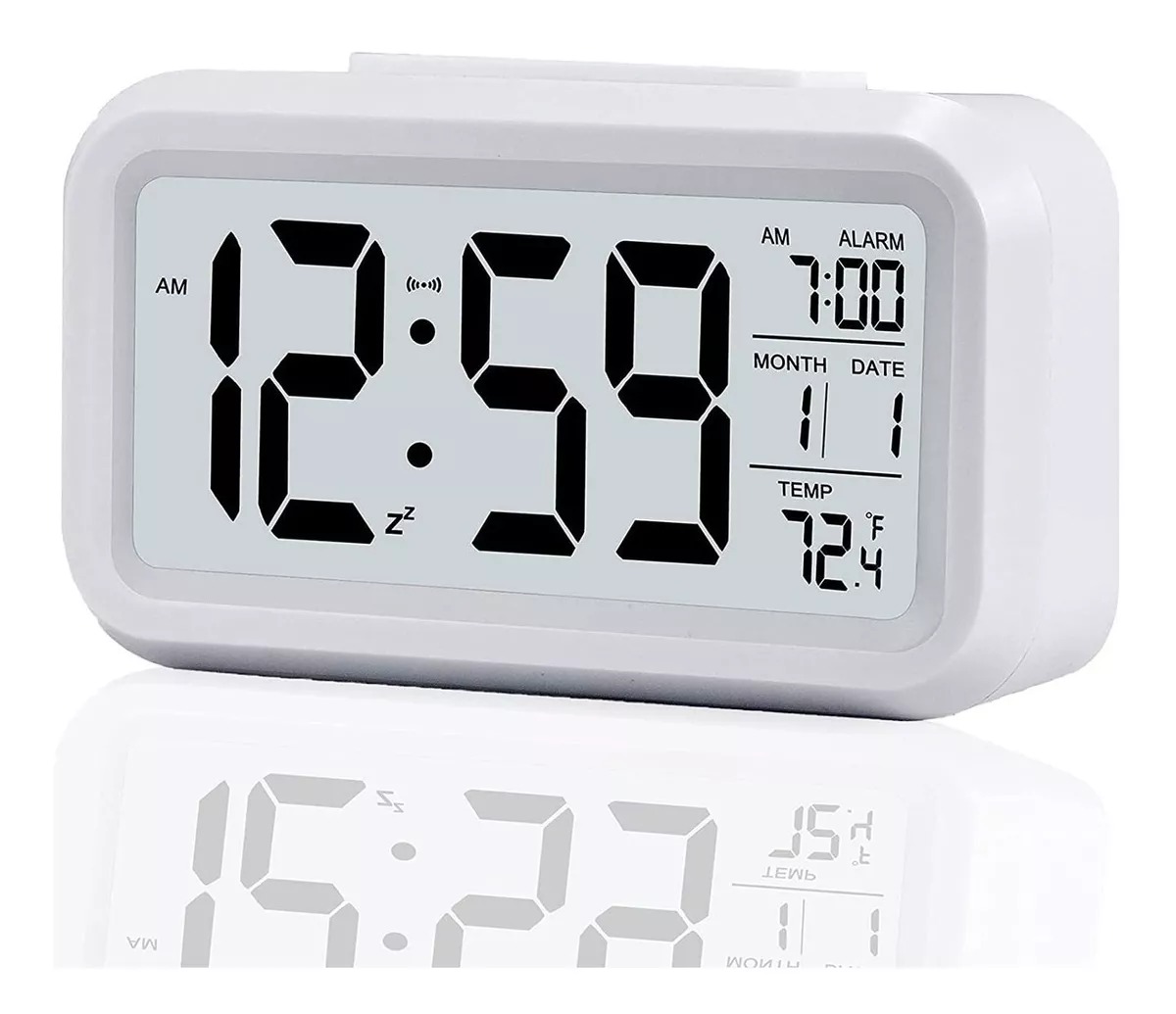 Reloj Digital 6 Cms Estilo Madera Alarma Despertador Fecha