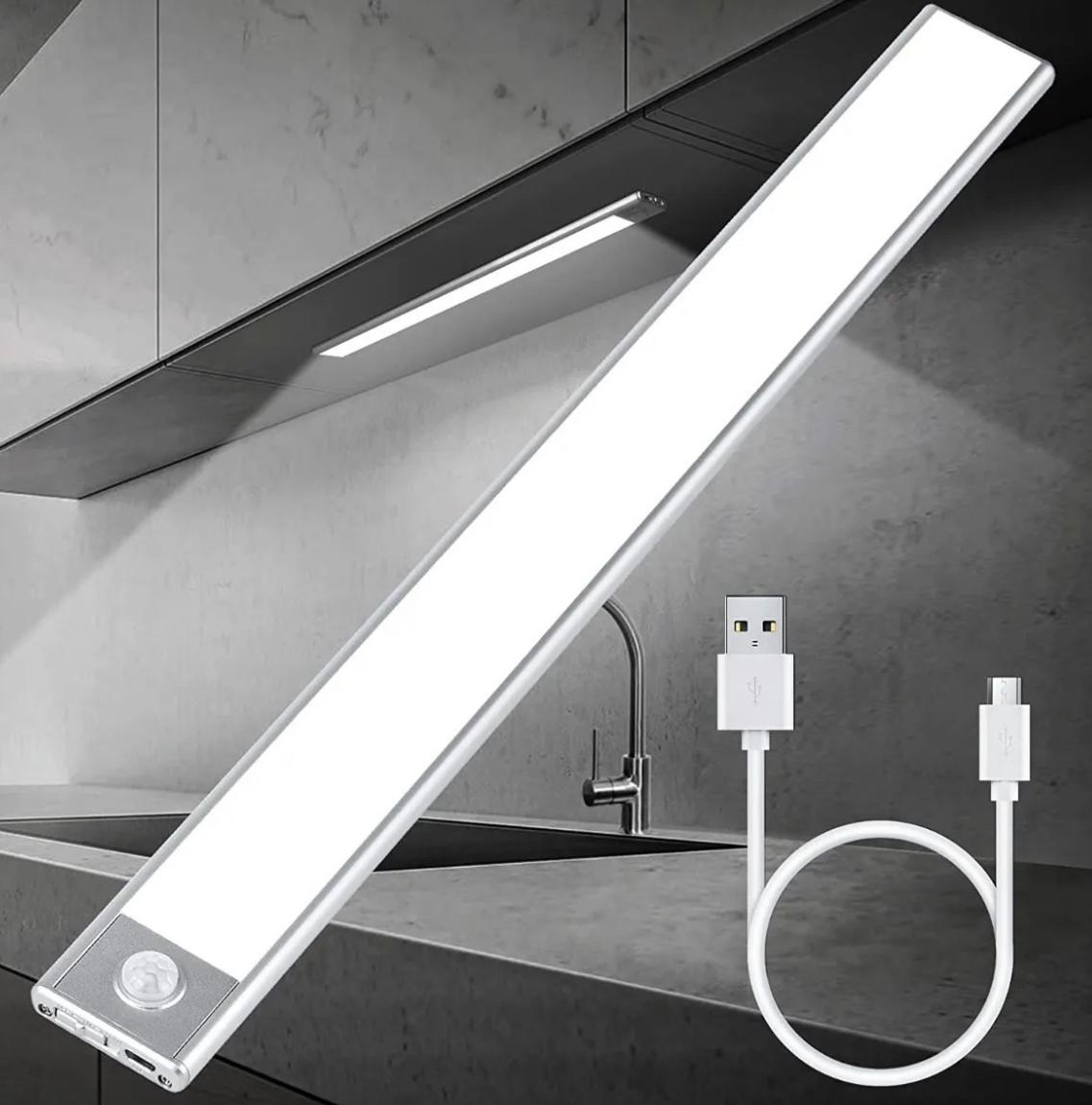 Lámpara LED automática tipo barra recargable con sensor