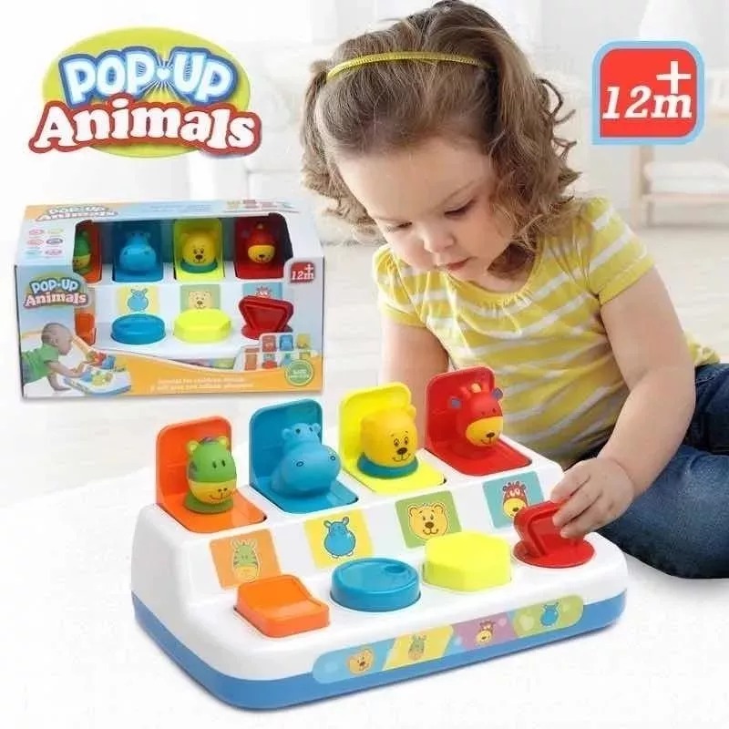 Juguete Pop Up Didáctico Animales Montessori Interactivo