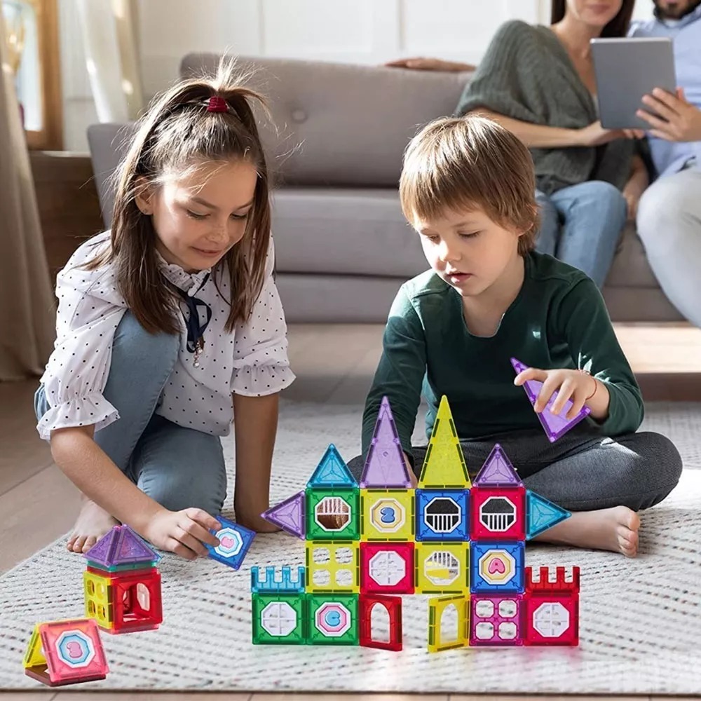 Bloques Magnetico Juego Didactico 34 Pcs Niños