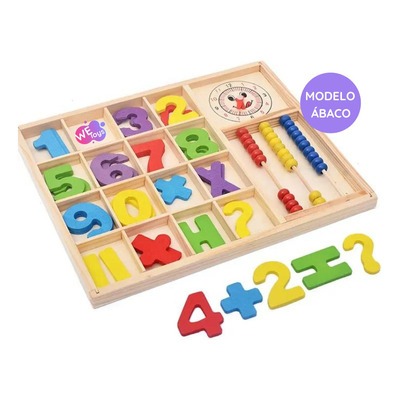 Juego De Madera Reloj Números Juego Didáctico Para Niños