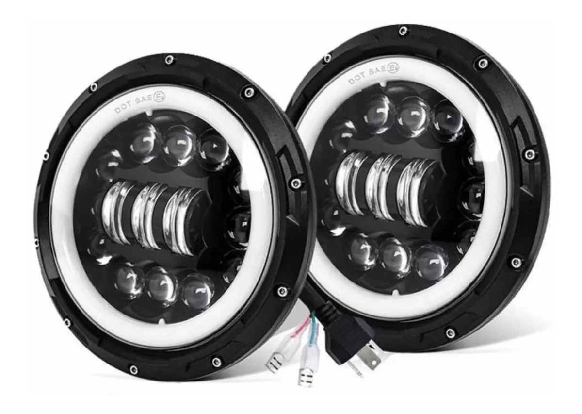 Faros Foco Led Delantero Ojos Angel 7 Tuning Wrangler