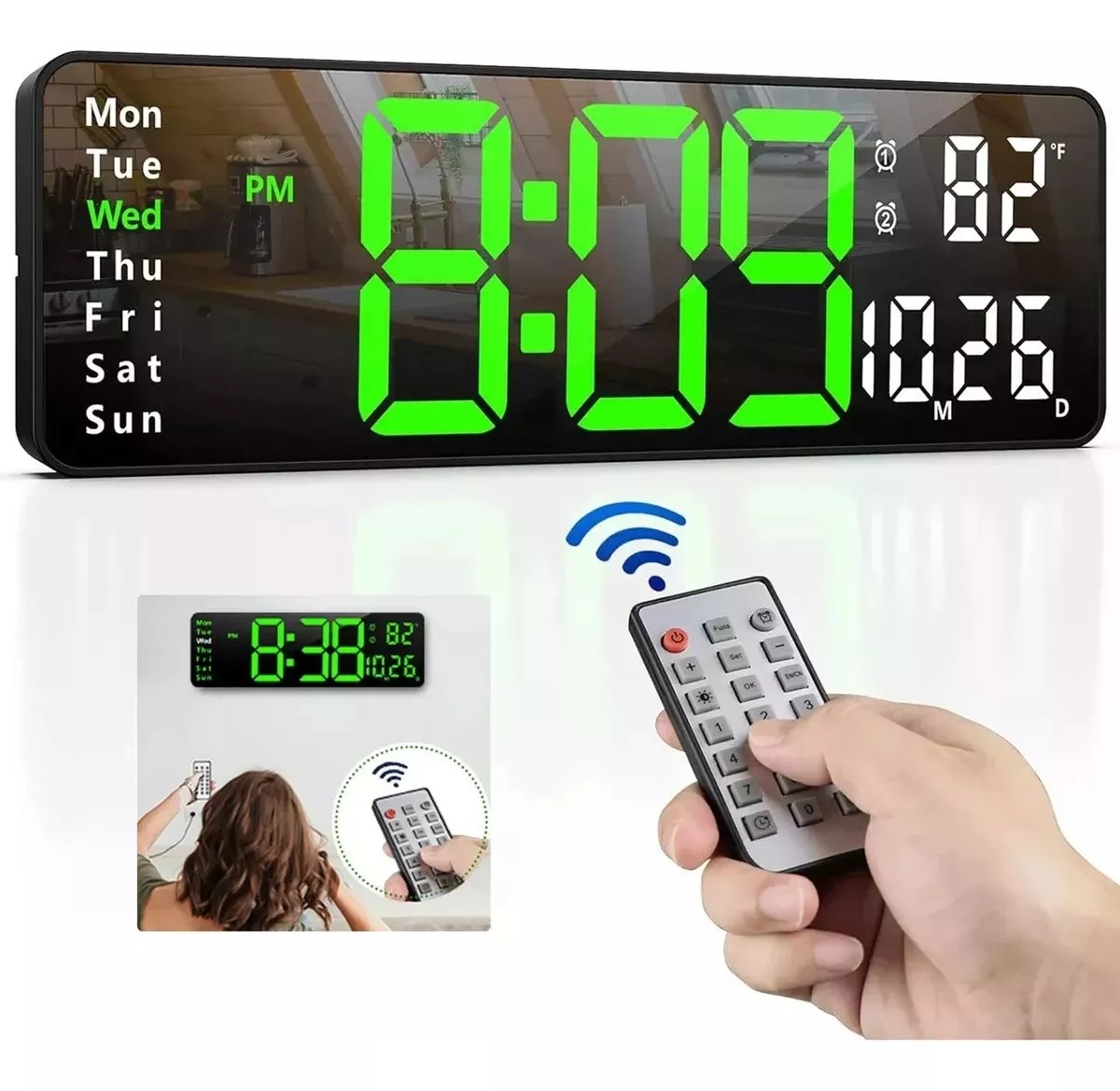 Reloj De Pared Digital Decorativo Led Pantalla Grande hogar