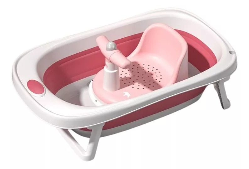 Silla De Ducha O Asiento De Baño Para Bebé Rosado