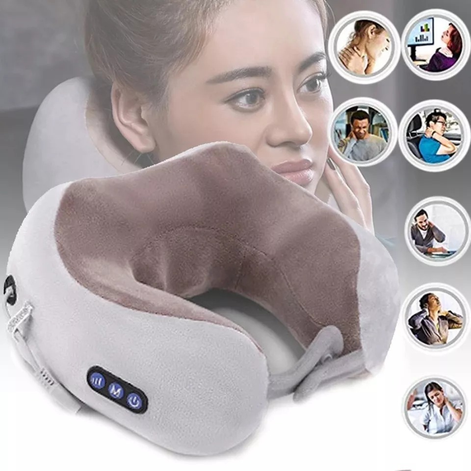 Masajeador Almohada Eléctrico Cuello Cervical Recargable