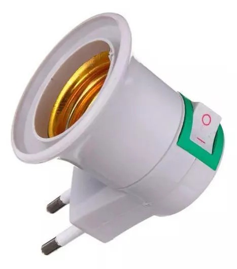 Adaptador de enchufe para lámpara Bivolt E27