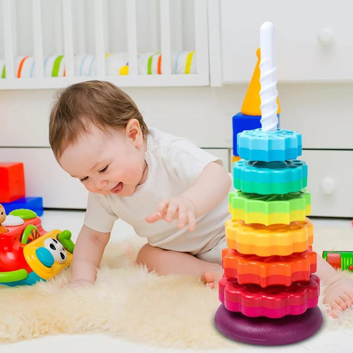 Juguetes Giratorios Apilables Bebé Niños Vasos Lógicos