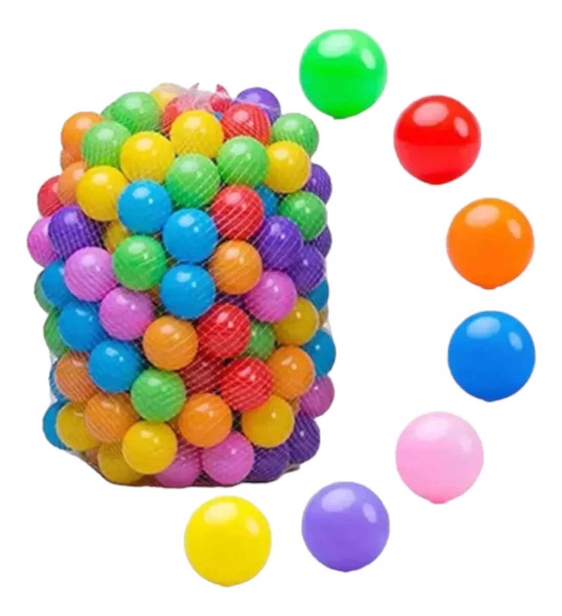 Pack 50 Pelotas Plásticas Para Piscina Colores