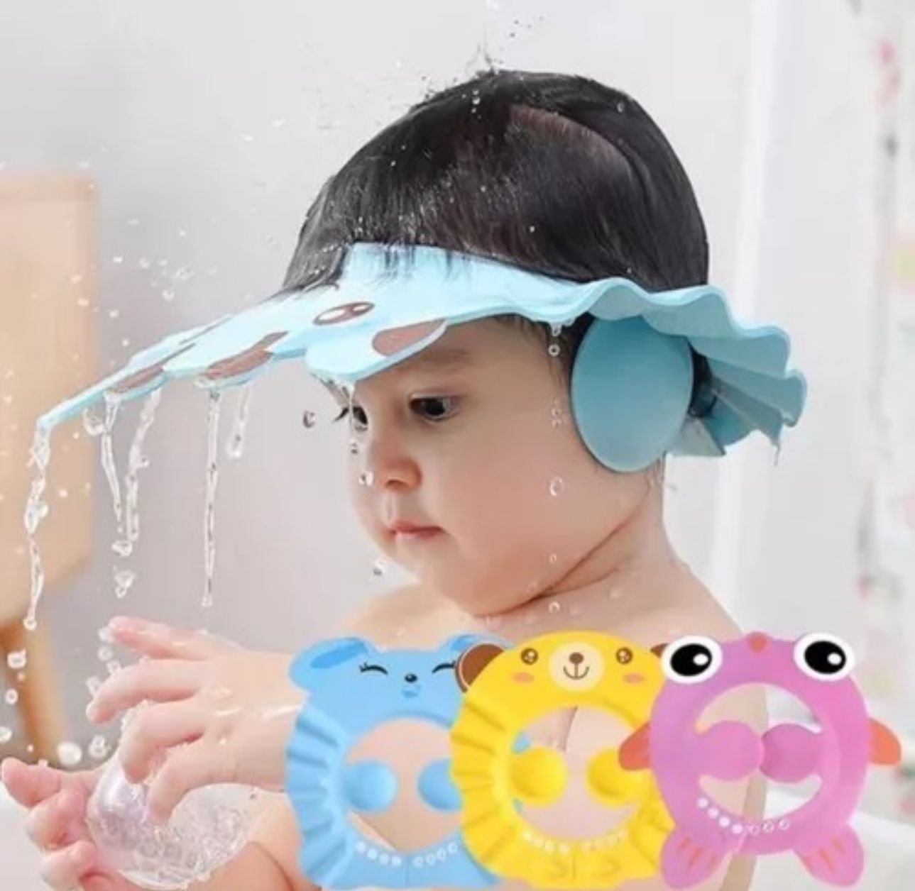 Visera De Baño Bebe Vicera Ducha Goma Eva Gorro De Baño