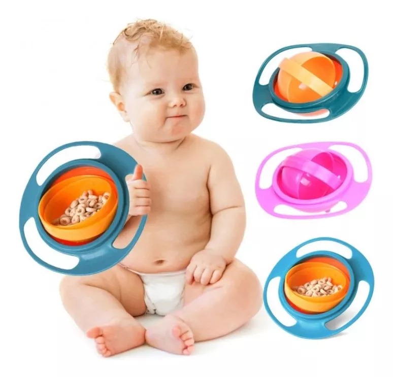 Plato Bowl 360 Antiderrame Para Guagua Bebé Antivuelco