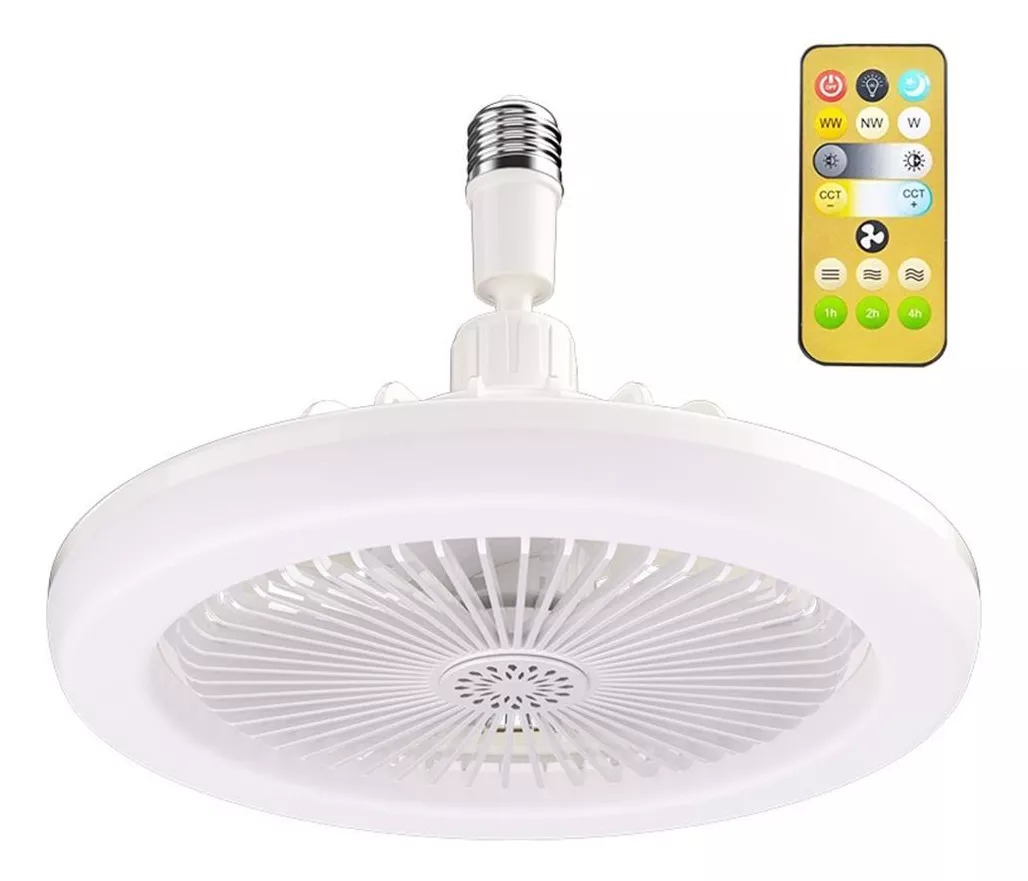 Ventilador De Techo Con Luz Led Control Remoto Soquete E27