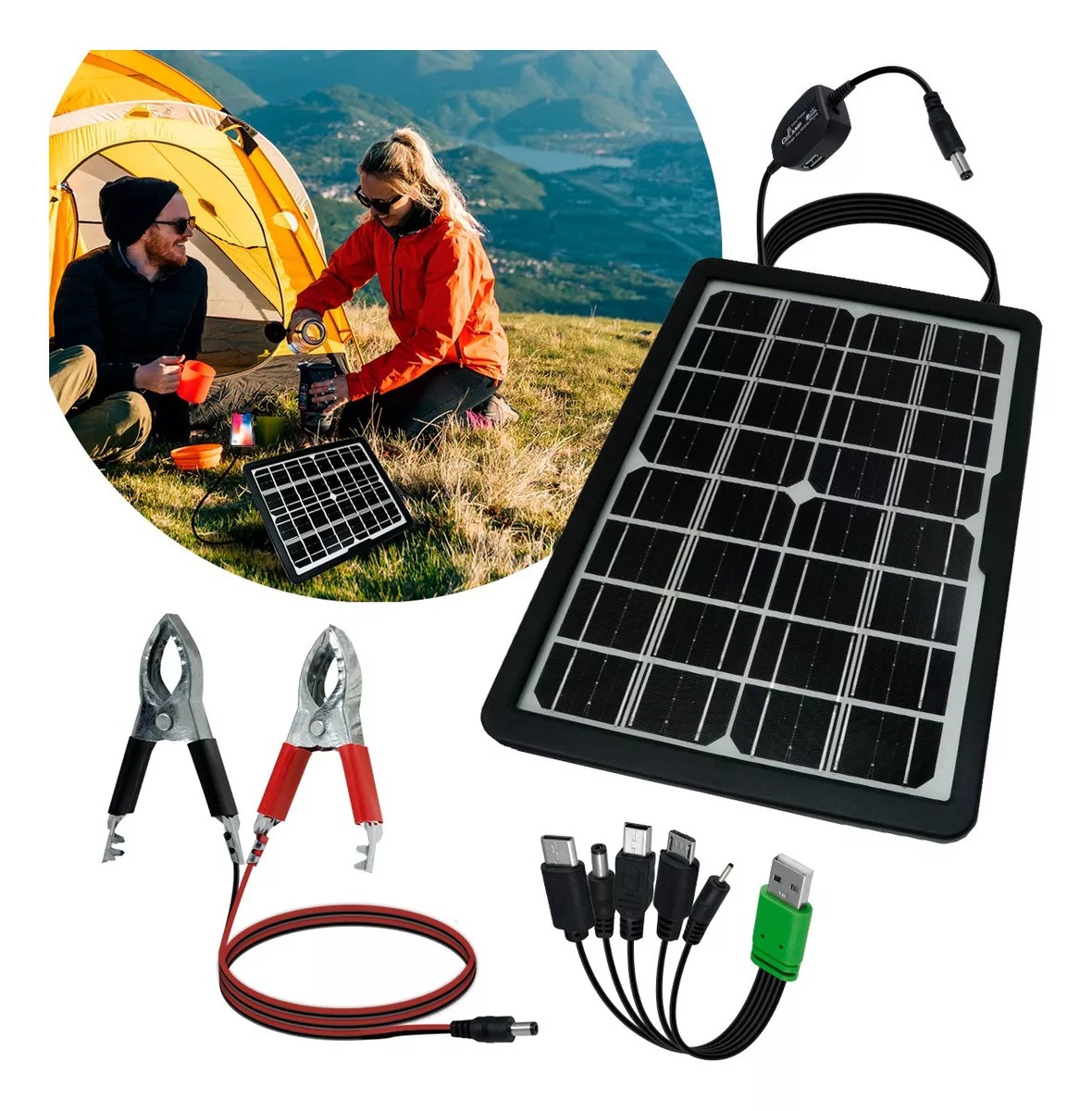 Panel Solar Multifuncional Carga Usb 15w